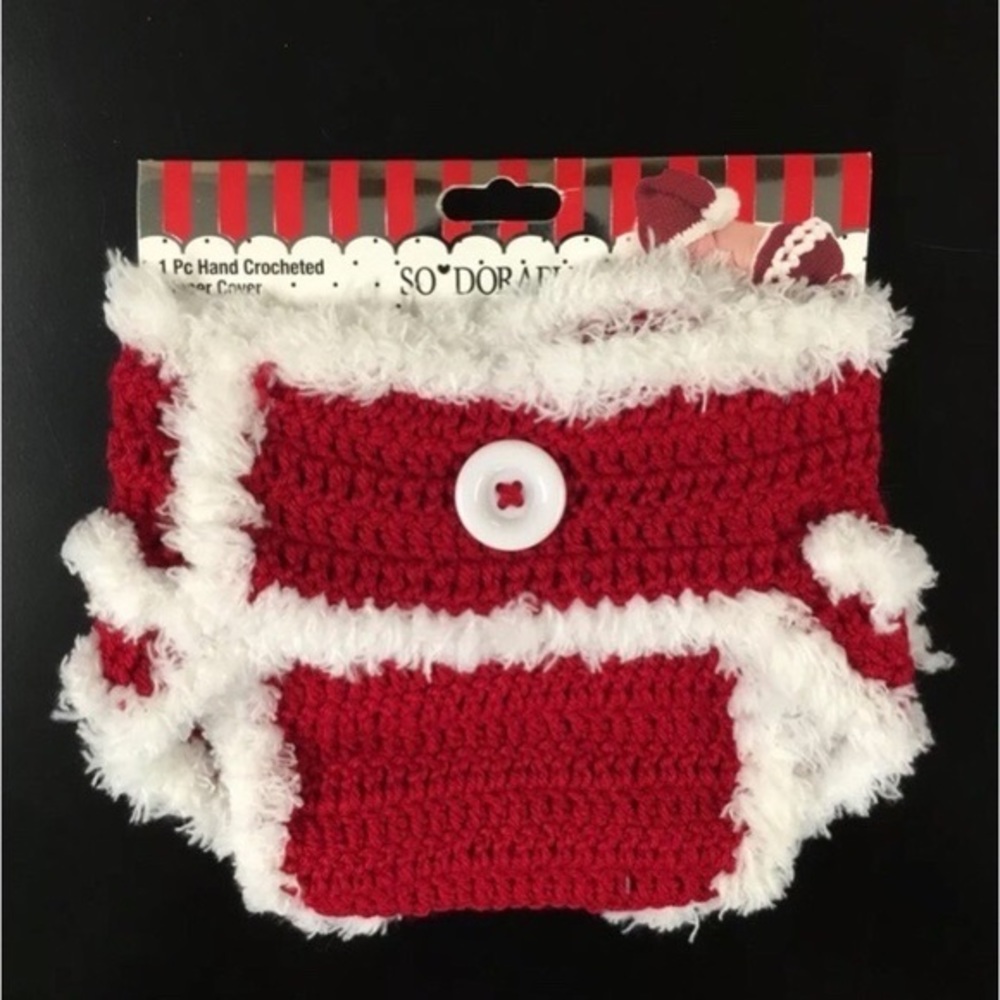 So Dorable Crochet Diaper Cover, 6-12 Mo